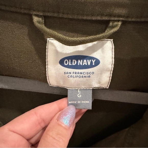 Old navy zip up utility jacket| size L - Picture 3 of 3